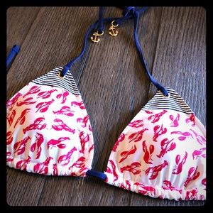Sperry Top Sider lobster print bikini top